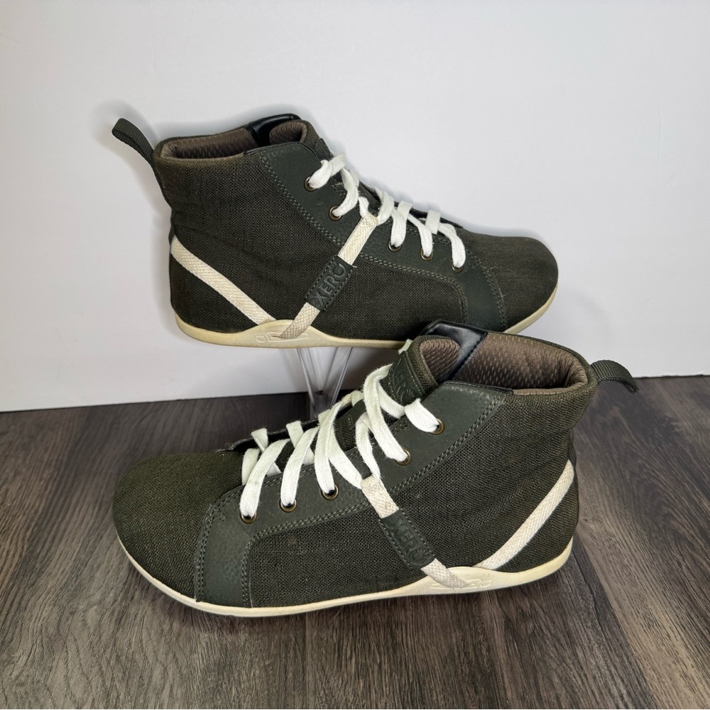 🔥Xero Shoes Toronto Women’s Size 10 Green Lace Up Mid Top Sneakers Barefoot